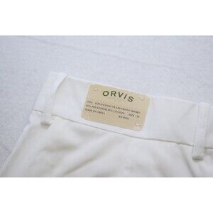 Orvis Chino Shorts Golf Coast Plain Front White Performance Mens 34 x 9" NEW